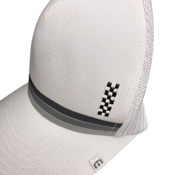Travis Mathew Men's Snapback Mesh Trucker Ball Cap Hat White Adjustable - Picture 6 of 9